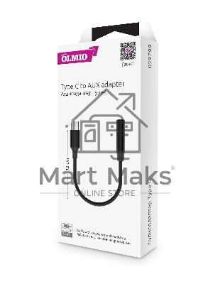 Адаптер аудио OLMIO USB Type-C - AUX (3.5мм)