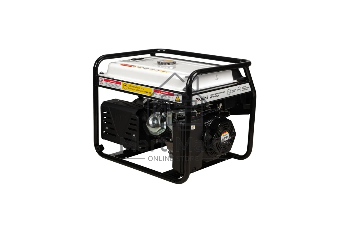 Электрогенератор бензиновый Kranz KR9000EA, 9 кВт, 97 дБ, 85 кг