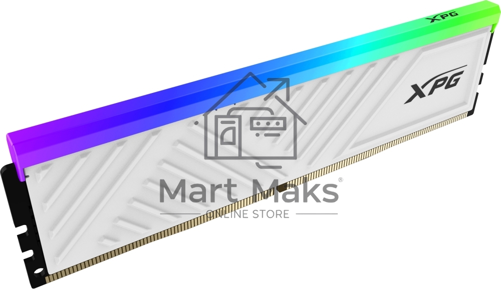 Оперативная память XPG Spectrix D35G RGB, DDR4, 8GB (1x8GB), 3200MHz, CL16, DIMM, с радиатором, белый, RGB
