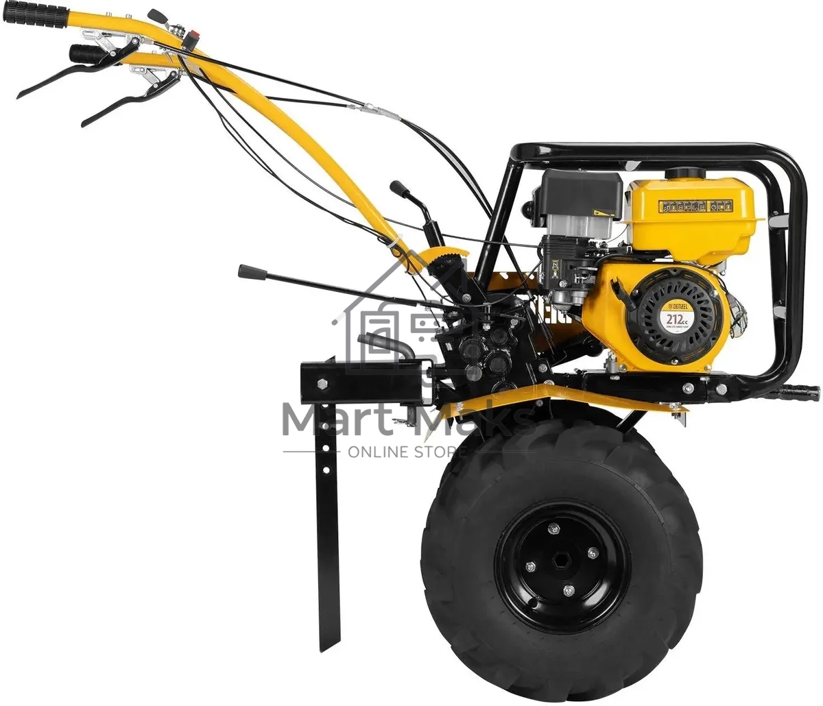 Мотоблок DPT-470S-PRO, 7 л.с., ремен.сцеп, фрез 3х4, ШОМ, передачи 4В/2Н Denzel