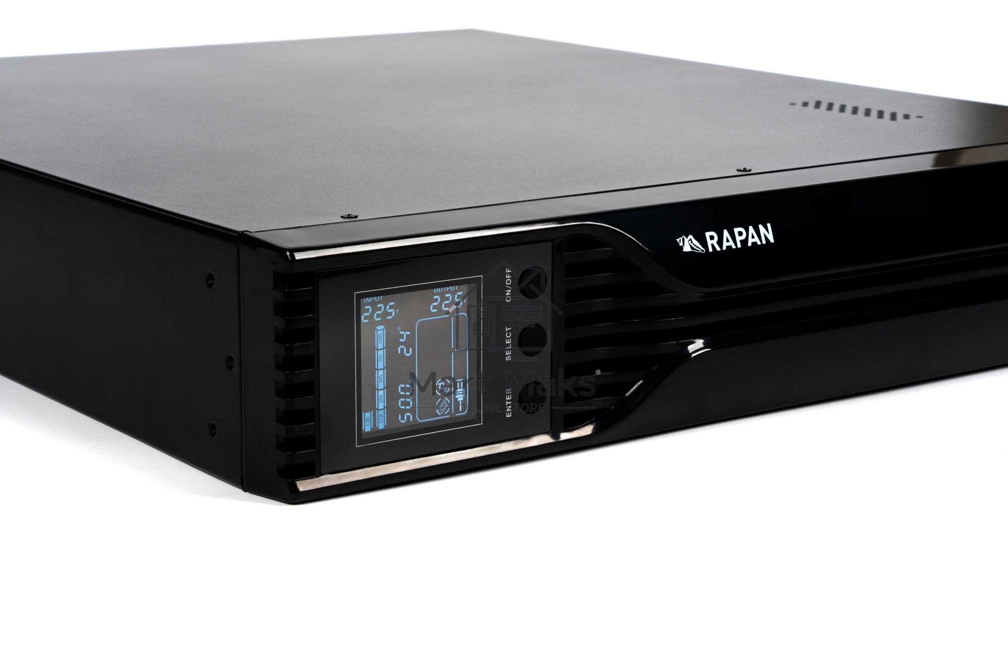 Источник бесперебойного питания ИБП Бастион RAPAN-UPS 3000 RACK+4x9Ah (2100 Вт, Line-interactive, встроенные АКБ 6 шт.x 9Ah) 8960