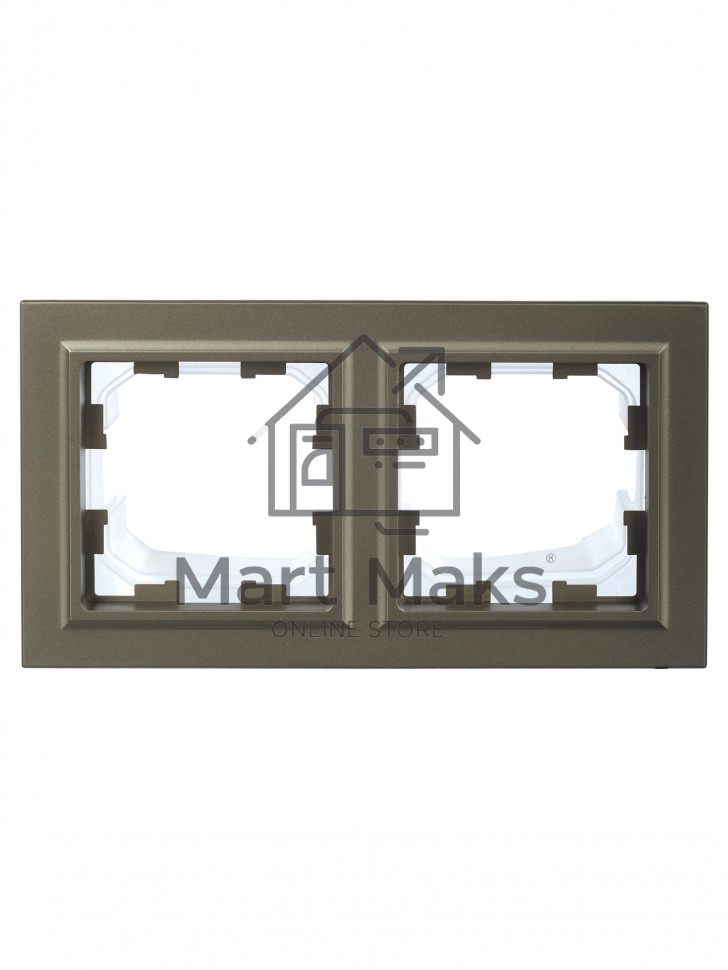 Рамка 2-местная IEK BRITE РУ-2-БрШ-44 IP44 шампань