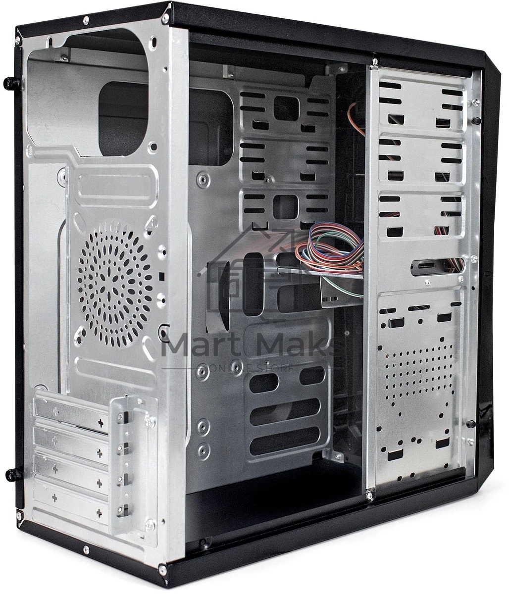 Компьютерный корпус Minitower ExeGate BA-202-UNS400 (mATX, БП UNS400 с вент. 12см, 2*USB, аудио, черный)