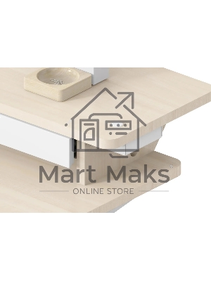 Стол для компьютера Cactus CS-EDL-DWT столешница ДСП светлый дуб каркас белый 120x71x60см