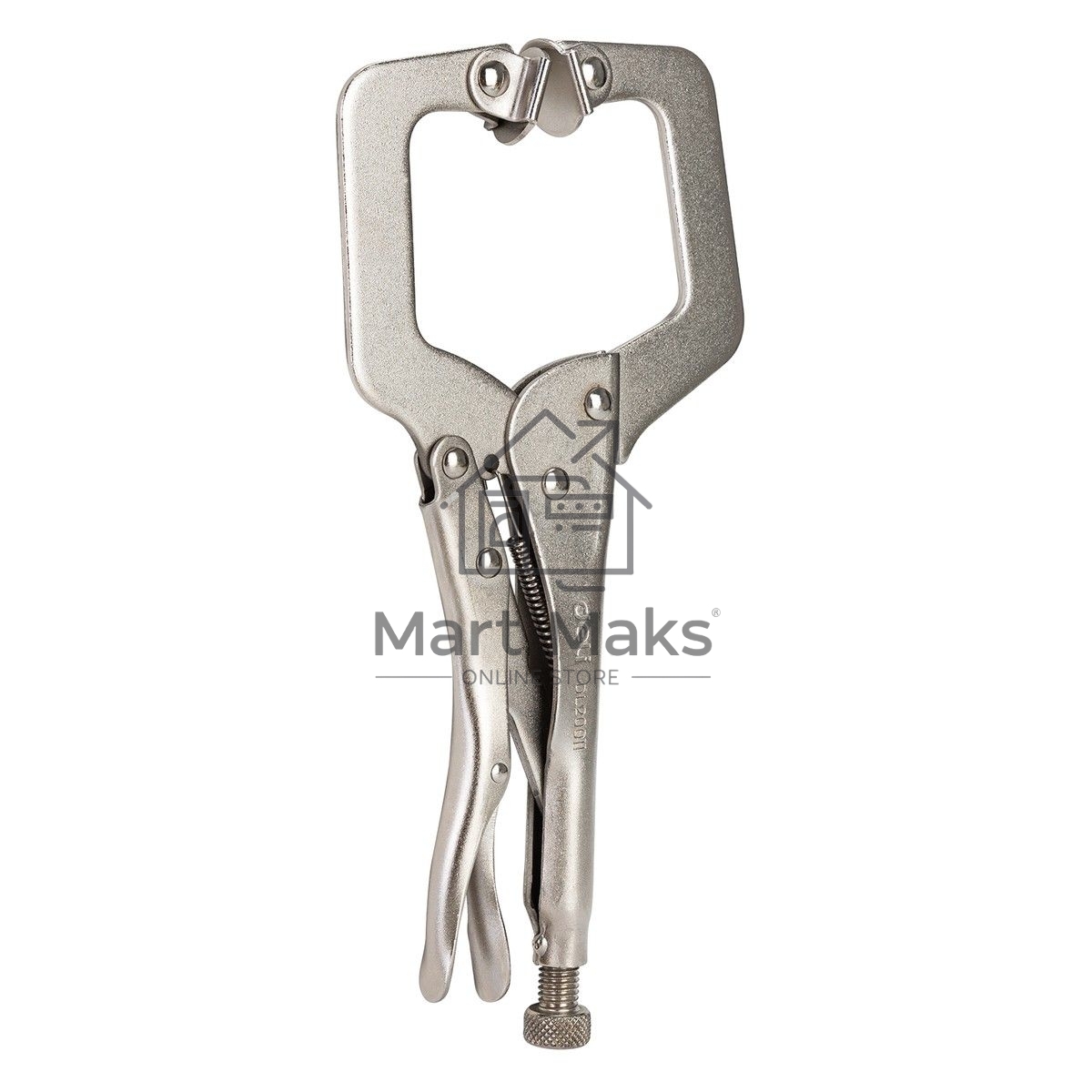 Зажимные клещи С-образные с фиксатором Deli DL20011 Рабочий ход 78 мм. Материал высокоуглеродистая сталь CrMo. Регулировочный винт. Быстросъемная ручка.