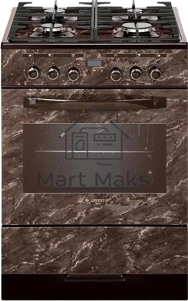 Плита комбинированная Gefest 6502-04 0054 коричневый, конфорок 4 газовых, духовка 55 л, 60 см x 85 см x 60 см