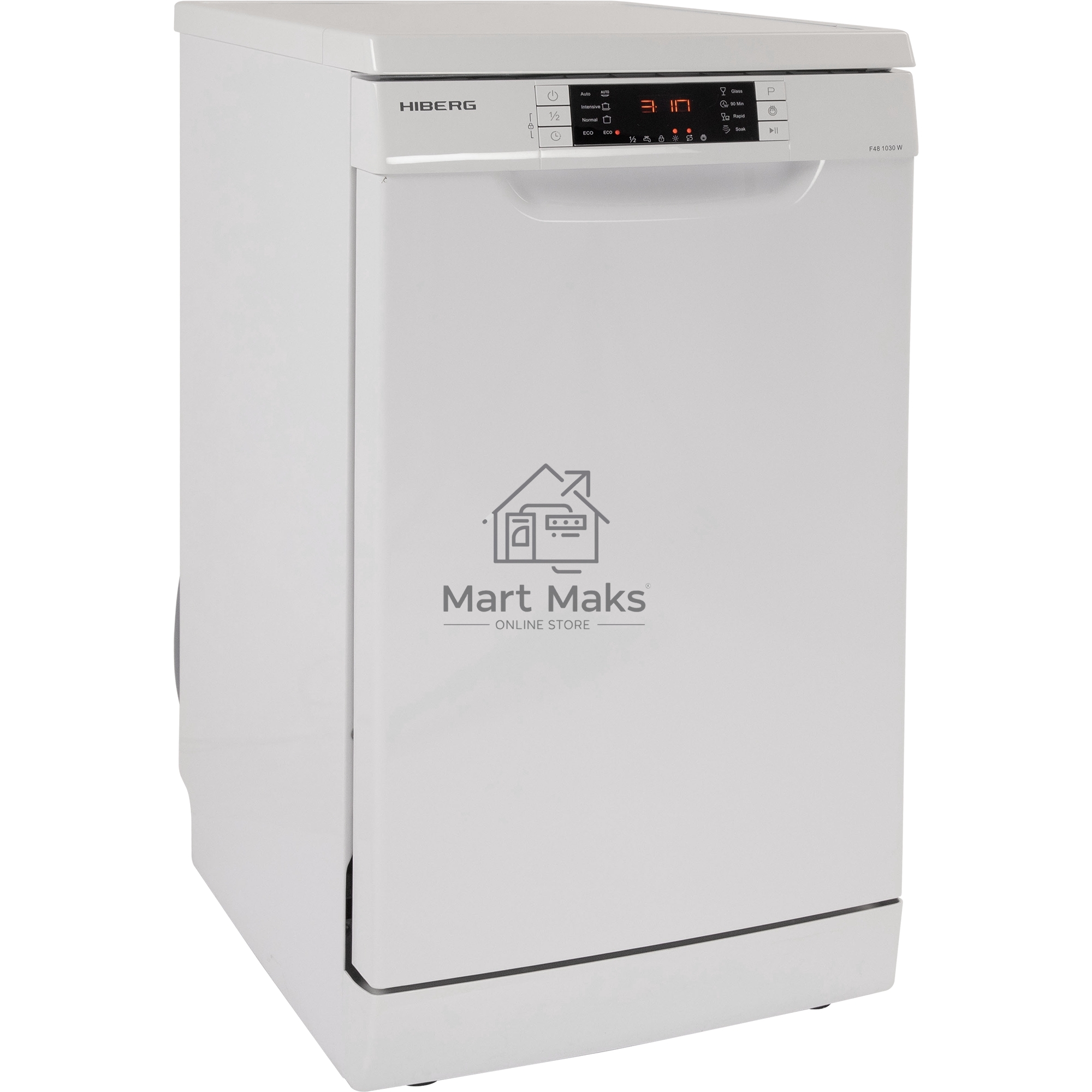 Посудомоечная машина HIBERG F48 1030 W, белый, 44.8 см, 10 компл., 49 дБ, класс A++