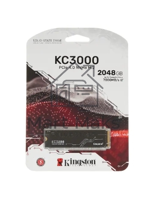 Накопитель SSD M.2 2280 2048Gb Kingston KC3000 Client SSD SKC3000S/2048G PCIe 4.0 NVMe, 7000/7000, IOPS 1000/1000K, MTbF 1.8M, 3D TLC, 1600TbW, 0.71DWPD, with Heat Spreader (5 лет), RTL Накопитель SSD M.2 2280 2048Gb Kingston KC3000 Client SSD SKC3000S/2048G PCIe 4.0 NVMe, 7000/7000, IOPS 1000/1000K, MTbF 1.8M, 3D TLC, 1600TbW, 0.71DWPD, with Heat Spreader (5 лет), RTL