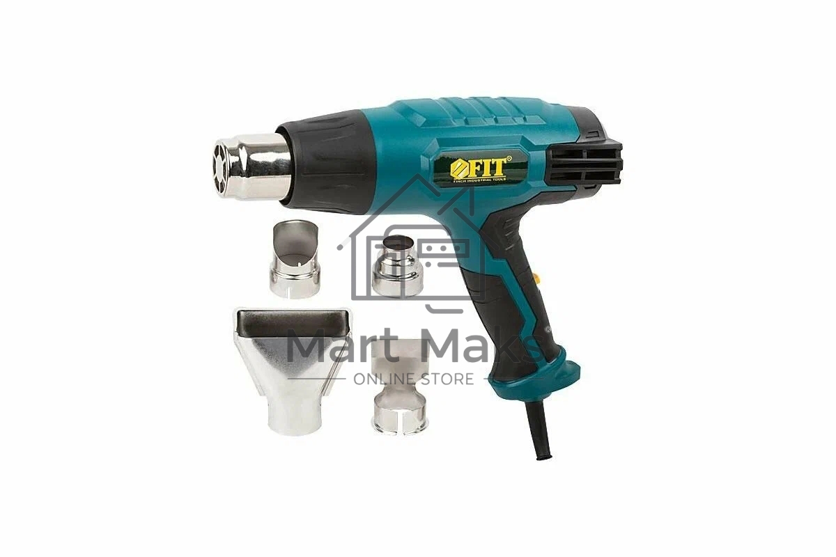 Фен технический FIT 80611 2000 Вт; 60/400/600 °C; 300/500/500 л/мин; рез. накл.; короб.