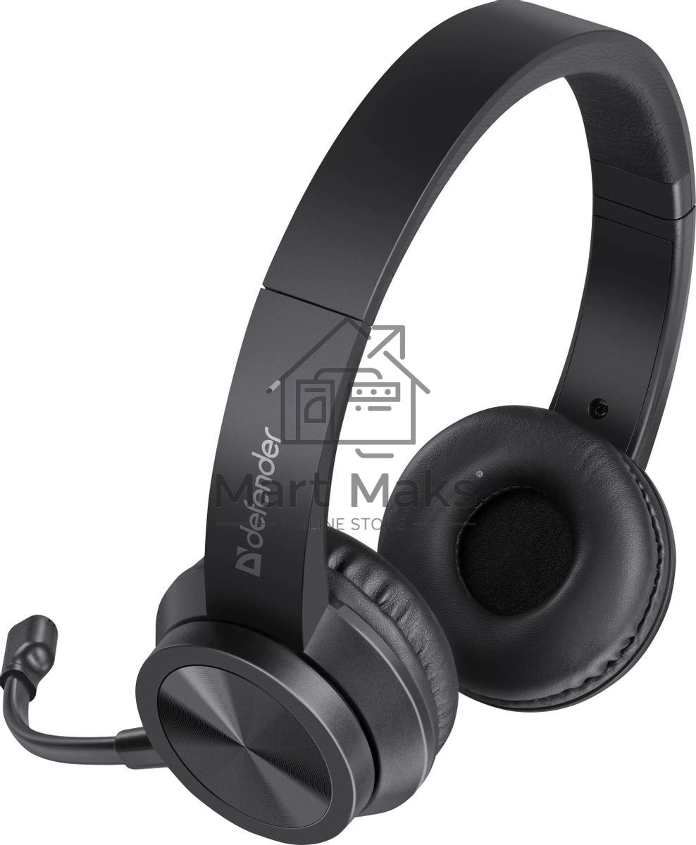 Гарнитура проводная Defender Tune 150 (черная, провод 1.8 м) (63151)