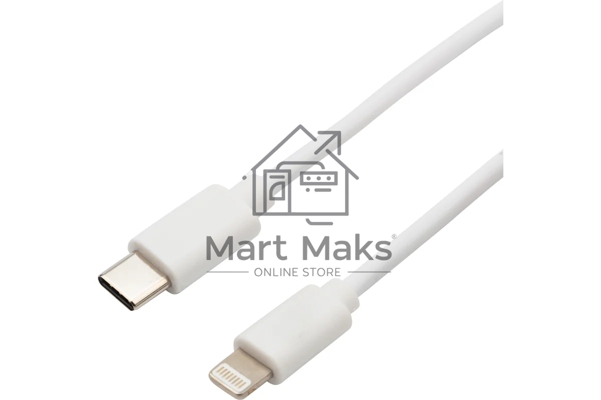 Кабель Rexant Type-C-Lightning 2.4 A, 1 м, белый ПВХ