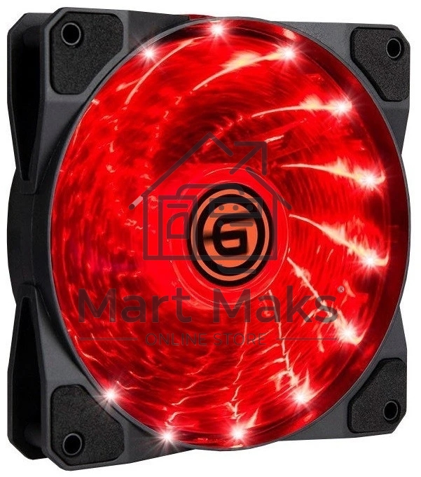 Вентилятор для корпуса LED 12LR15 (красный) (708302)