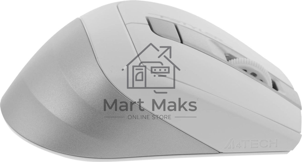 Мышь беспроводная A4Tech Fstyler FG35 серебристый/белый, 2000 dpi, радиоканал, USB, кнопки - 6