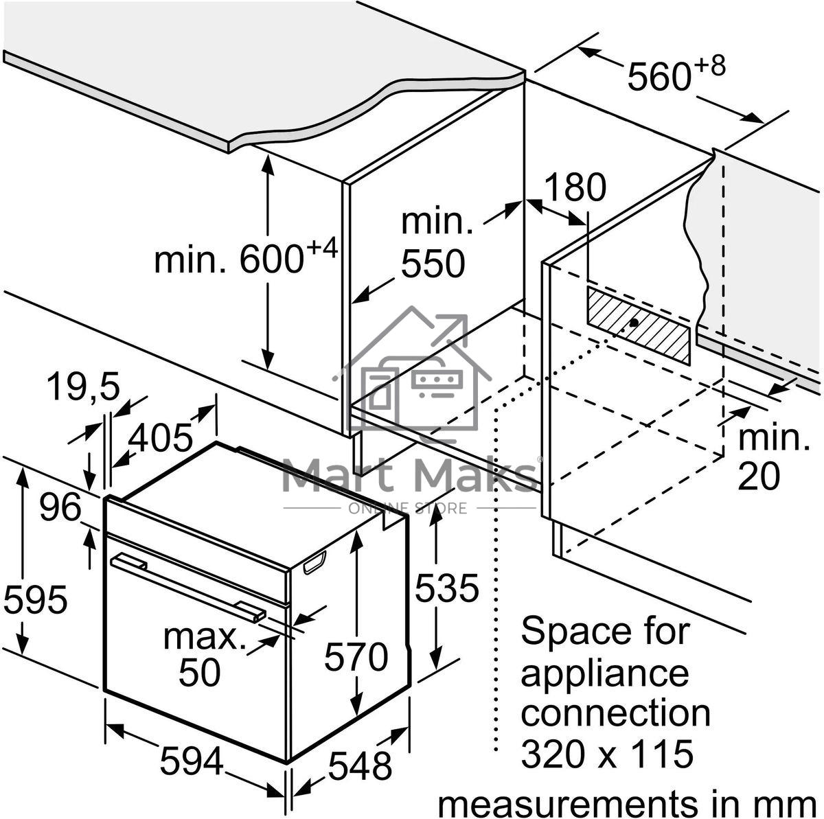 Духовой шкаф электрический Bosch HUA736ER0 нержавеющая сталь