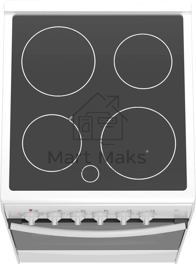 Плита электрическая Darina B 3607 W белый/черный, конфорок 4 шт, духовка 50 л, 50 см x 85 см x 56 см