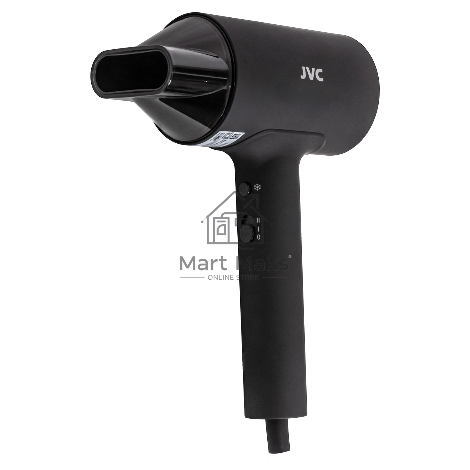 Фен JVC JHD011 черный, 1600 Вт