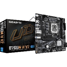 Материнская плата Gigabyte B760M-H V2, LGA 1700, Intel B760, 2xDDR5, 4xSATA, 1xM.2, 1xPCIe 4.0 x16, 1xPCIe x1, 1xHDMI, 1xDP, 1x1Gb LAN, 3xUSB-A 5Gbps, 4xUSB-A 2.0, 3x3.5 мм, 7.1, mATX