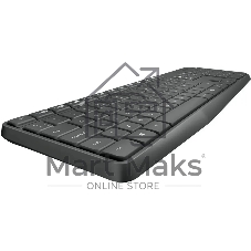 Комплект клавиатура+мышь Logitech MK235 беспроводной, USB, 1000 DPI, серый ( неоригинальная гравировка)