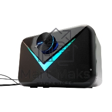Акустическая система 2.1 Gembird, 11Вт, пластик, рег.громкости, RGB подсветка, черный