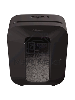 Шредер Fellowes PowerShred LX25 черный (секр.P-4)/перекрестный/6лист./11.5лтр./скрепки/скобы/пл.карты