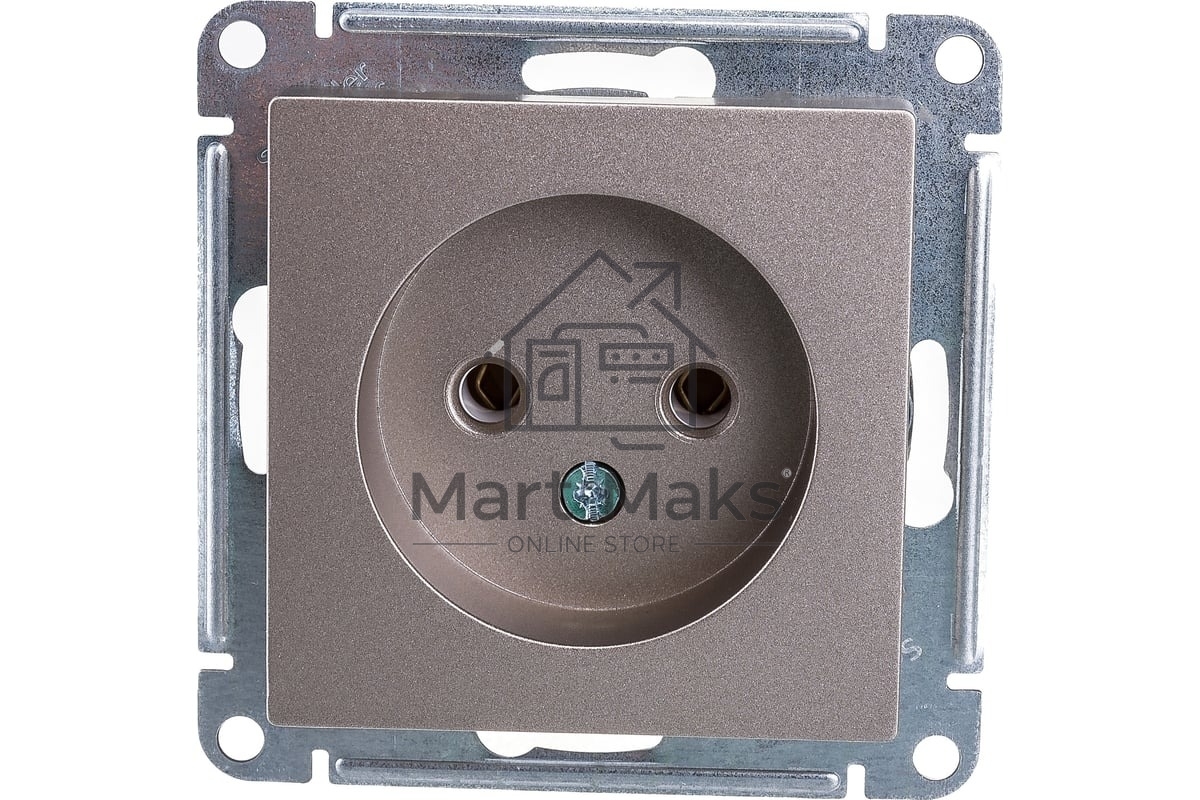 Механизм розетки 1-м СП AtlasDesign без заземл. 16А шампань SchE ATN000541