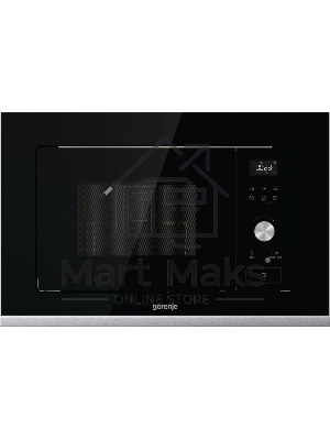 Встраиваемая микроволновая печь GORENJE BMX201AG1BG Электронное управление, черный, объем: 20 л