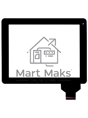 Сенсорное стекло (тачскрин) для DNS AirTab M975w, черное