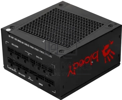 Блок питания Bloody BD-PS1000G, 1000Вт, 80 PLUS Gold, 140мм, модульный, черный