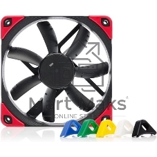 Вентилятор корпусной Noctua NF-S12A PWM chromax черный, 120 мм, 300-1200 об/мин, 17.8 дБ, 4 pin PWM, без подсветки