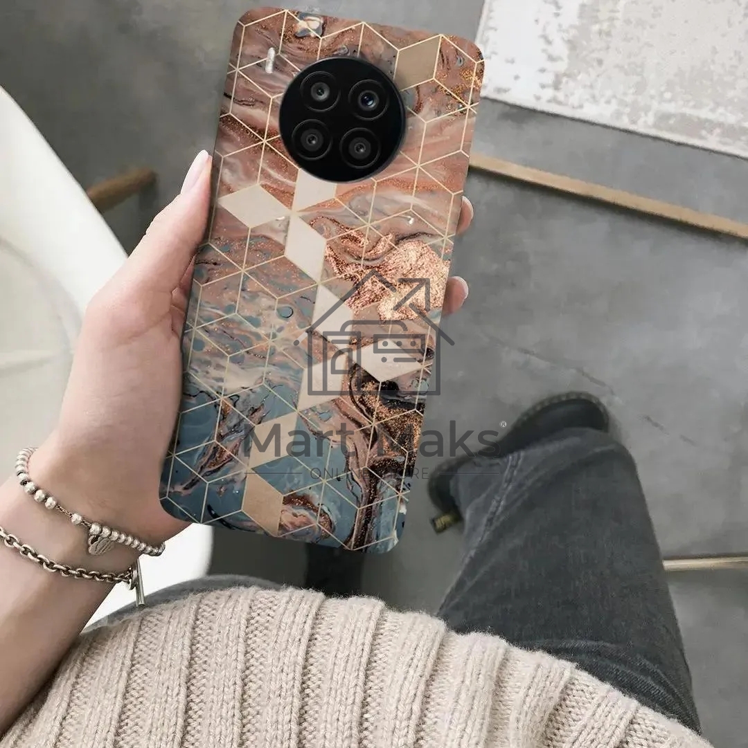 Чехол (клип-кейс) Gresso Meridian, для Honor 50 Lite, золотистый/синий gr17aaae8878