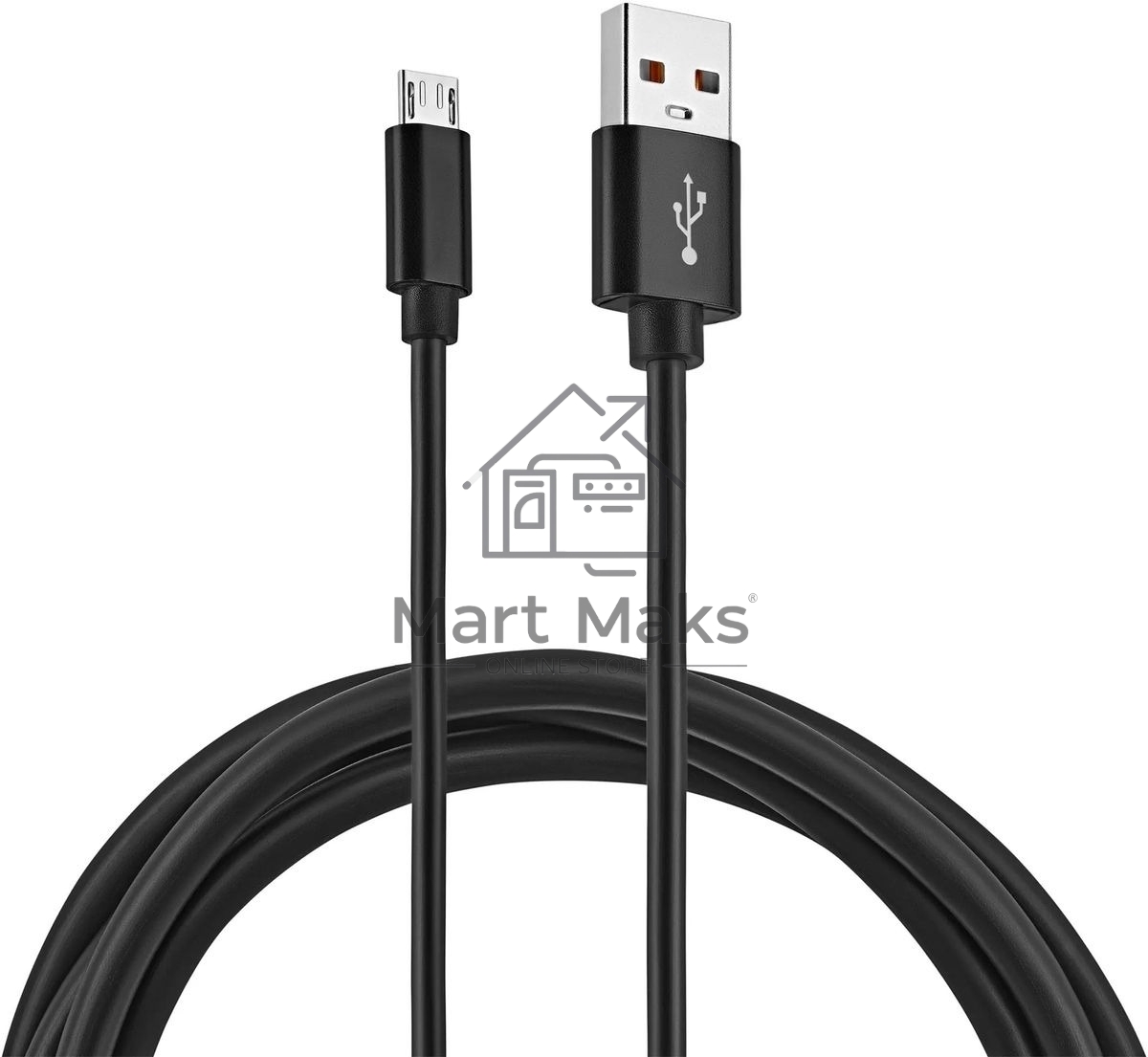 Кабель KingPrice KP-microUSB-2.4A-1m USB (m)-micro USB (m) 1м черный