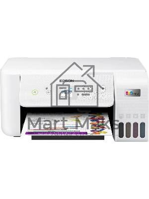 МФУ струйный Epson EcoTank L3266 (C11CJ66416) белый, A4, ч/б печ. 10 стр/мин., цв. печ. 5 стр/мин., 5760x1440 DPI, USB, Wi-Fi