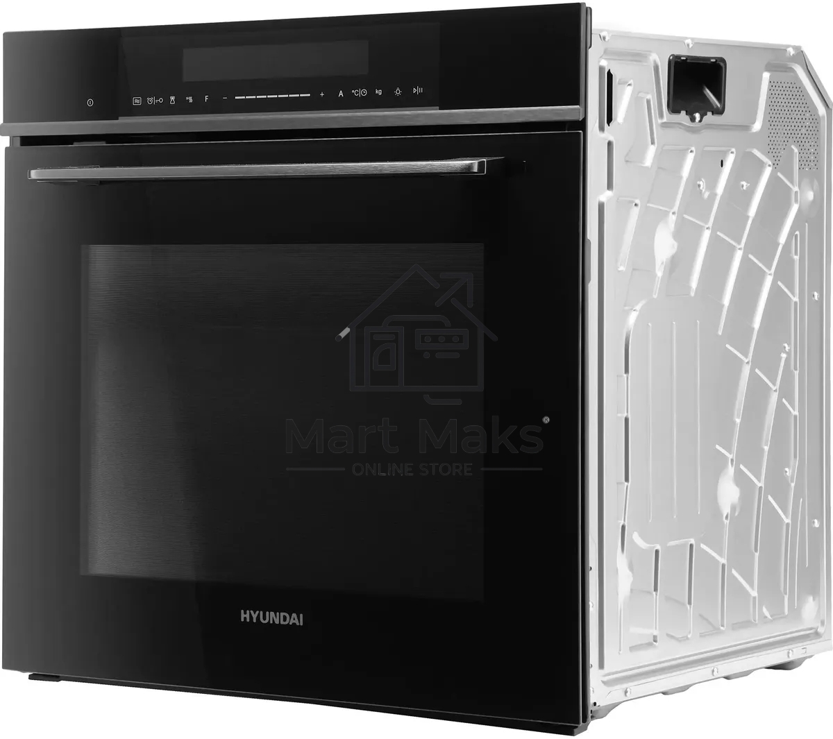 Духовой шкаф электрический Hyundai HMEO 6780 DX черное стекло/серебристый