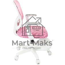 Кресло детское Бюрократ BuroKIDS 3 розовый Velvet 36, крестов. пластик