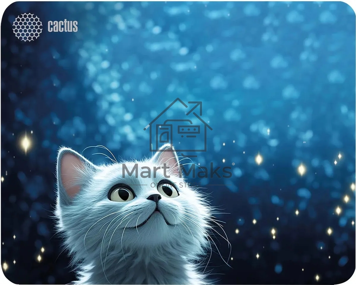 Коврик для мыши Cactus White Cat 300x250x3мм (CS-MPC-D11M)