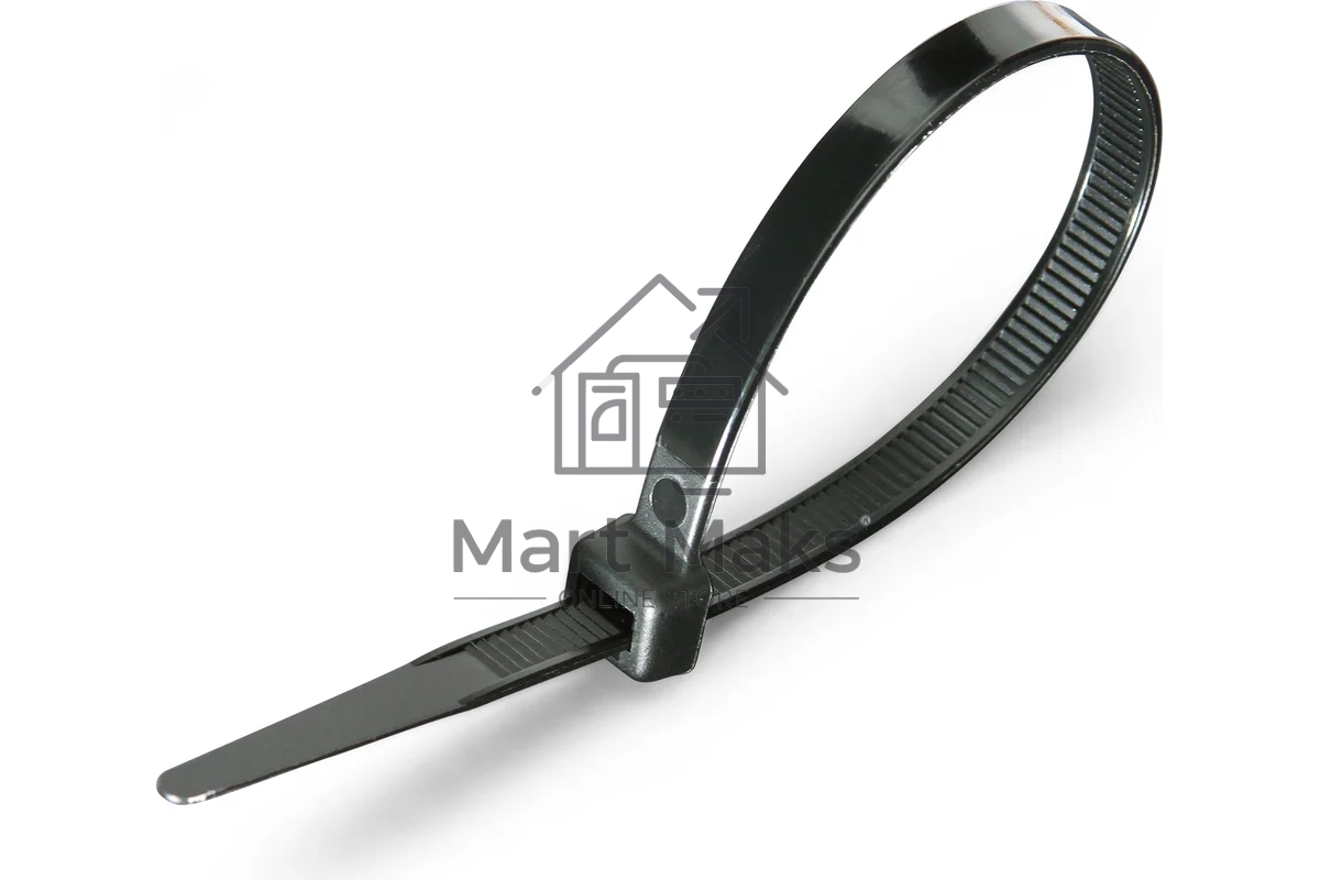 Нейлоновые стяжки FORTISFLEX КСС 8х300 черный 100 штук 50283