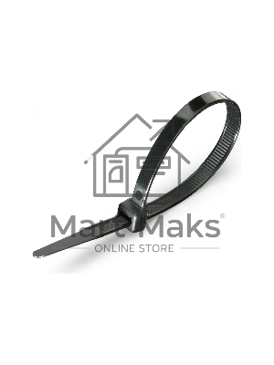 Нейлоновые стяжки FORTISFLEX КСС 8х300 черный 100 штук 50283