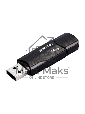 Флешка USB R/W 2.0 Smartbuy 64Gb, CLUE черный