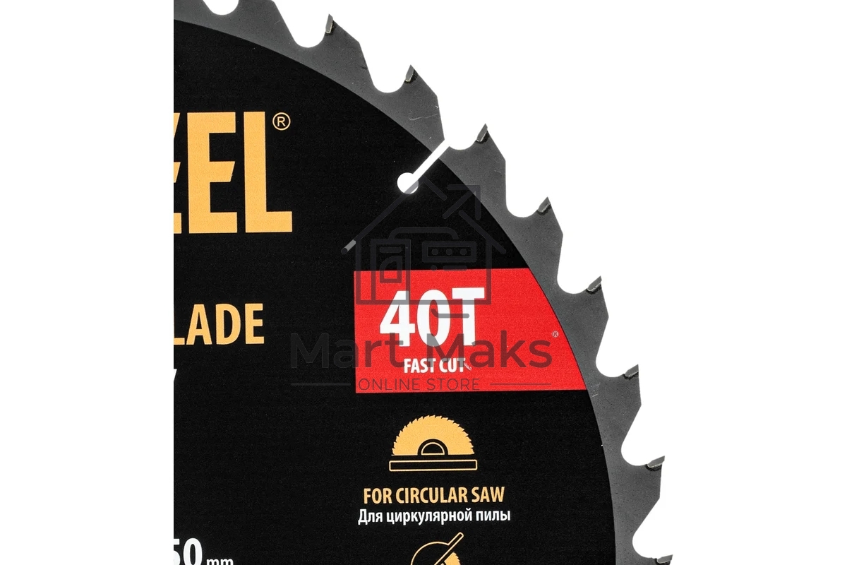 Пильный диск по дереву Denzel ф400 х 50 мм, 40 зубьев 733717