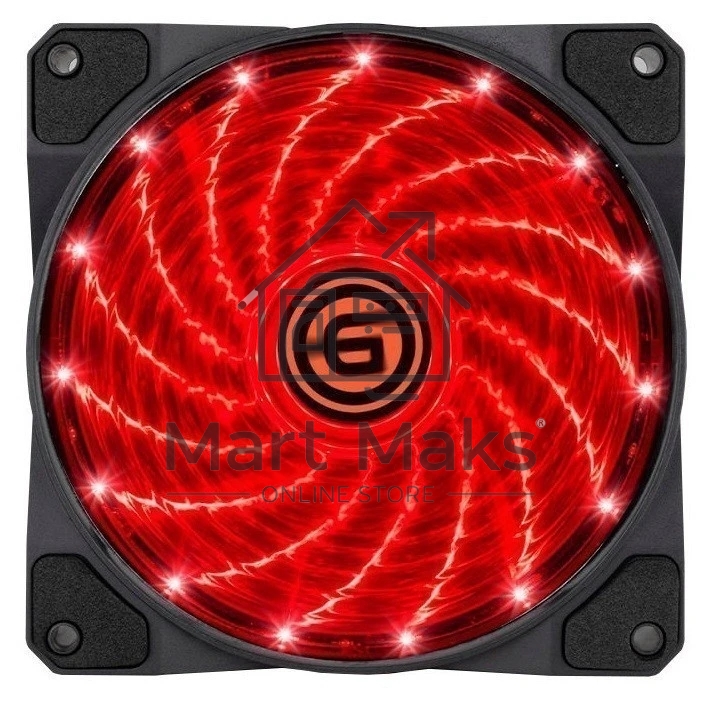 Вентилятор для корпуса LED 12LR15 (красный) (708302)