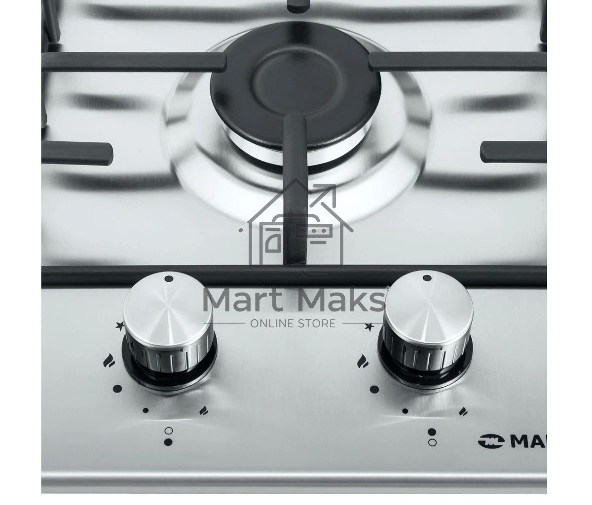 Газовая варочная панель Maunfeld EGHS.32.3ES, 2 конфорки, нержавеющая сталь, серебристый