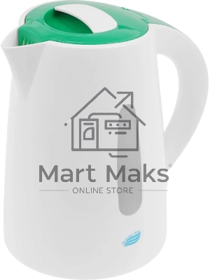 Чайник электрический Великие Реки Томь-1 белый/зеленый