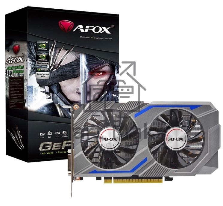 Видеокарта AFOX NVIDIA GeForce GTX 1650 4 Гб GDDR6 128 бит PCIE 3.0 16x Memory 12000 МГц GPU 1485 МГц Активный 1xВыход HDMI 2xВыход DisplayPort AF1650-4096D6H1-V8