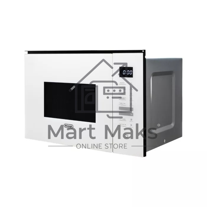 Микроволновая печь встраиваемая DeLonghi DMO 25BB ROMA белый, 25 л, 1450 Вт, переключатели - сенсор