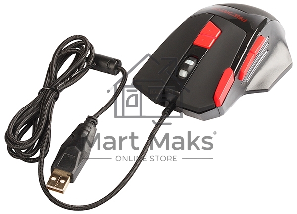 Мышь проводная Qumo Predator M80 черный, 3200 dpi, USB, кнопки - 8
