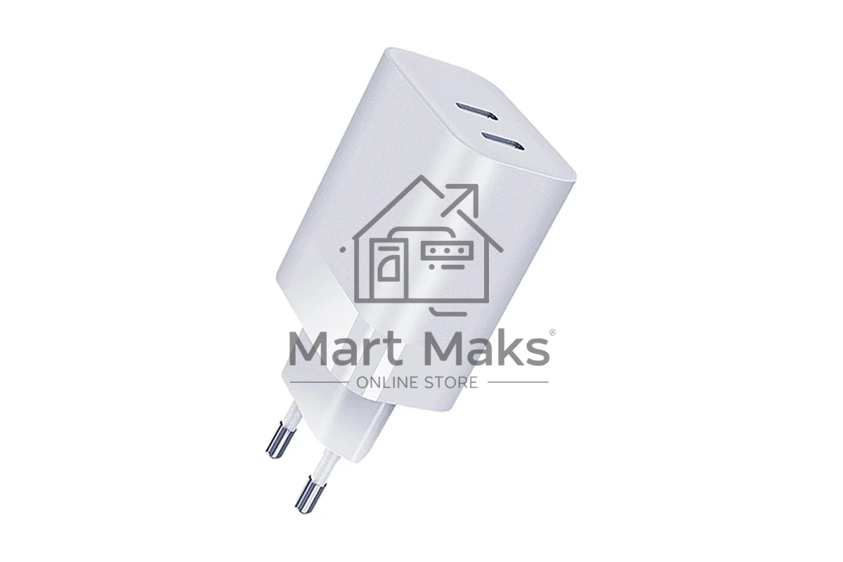 СЗУ Qumo Energy PD 35W (Charger 0074), два порта: Type-C PD + Type-C PD, белый
