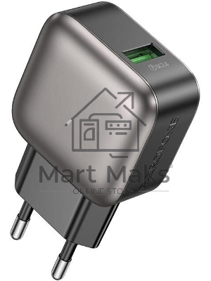 Сетевое зарядное устройство BOROFONE (6941991116148) BAS52A 1USB 3.0A QC3.0 18W, черный