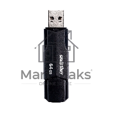 Флешка USB Smartbuy CLUE black (SB64GBCLU-K), 64Gb, USB 2.0, R/W 30/15, черный