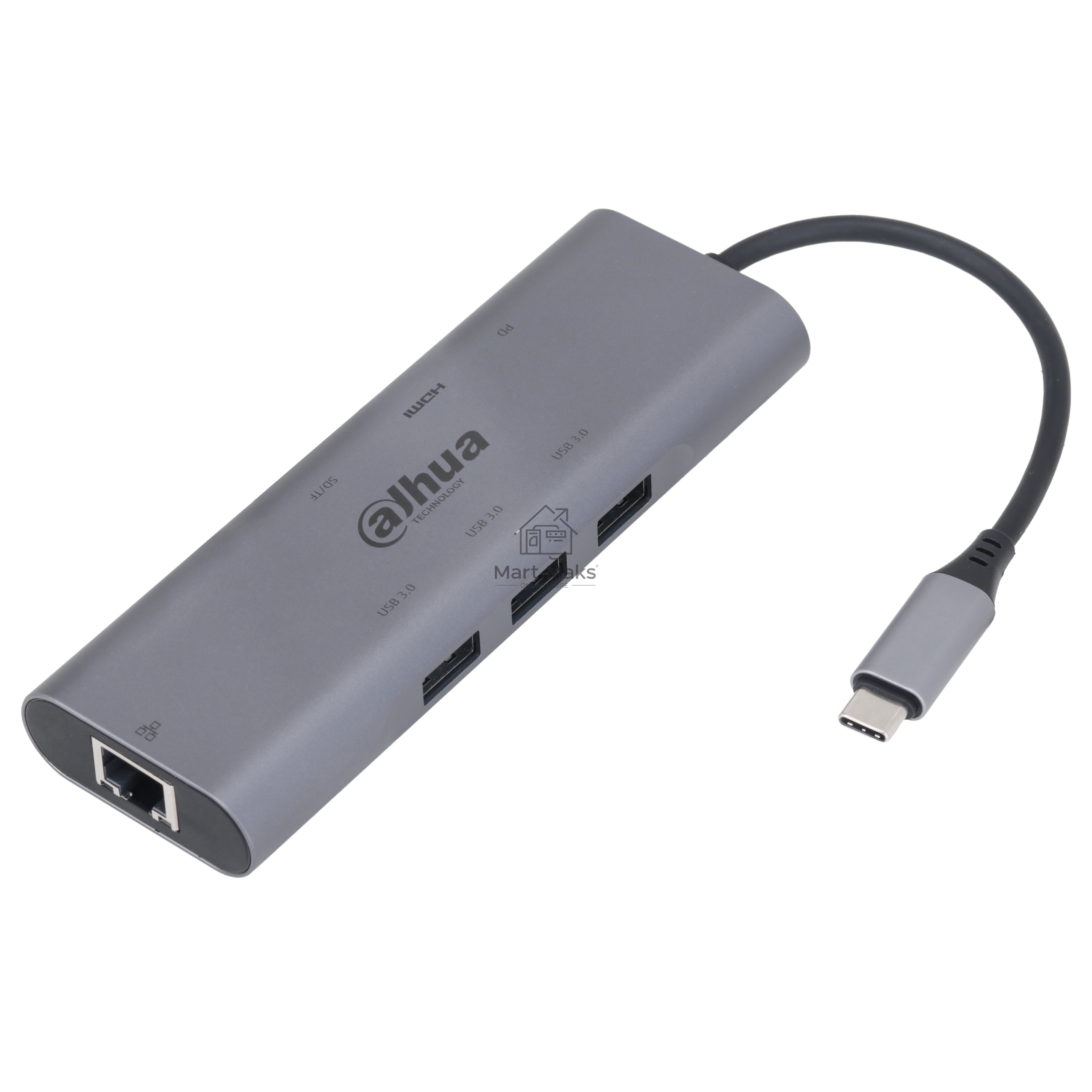 USB-концентратор Dahua 8 in 1 USB 3.1 Type-C to USB 3.0 + HDMI + RJ45 + SD/TF + PD Docking Station