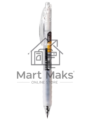 Ручка гелевая автоматическая Deli SA68 прозрачный/белый, d=0.5мм, черные чернила, резиновая манжета